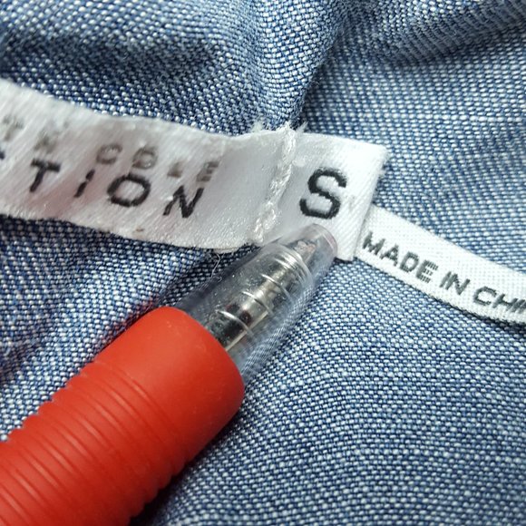 Kenneth Cole Reaction 🌸 Women sz S 🌸 Denim Jeans Dress 🌸 Long Sleeves Blue - Picture 10 of 12